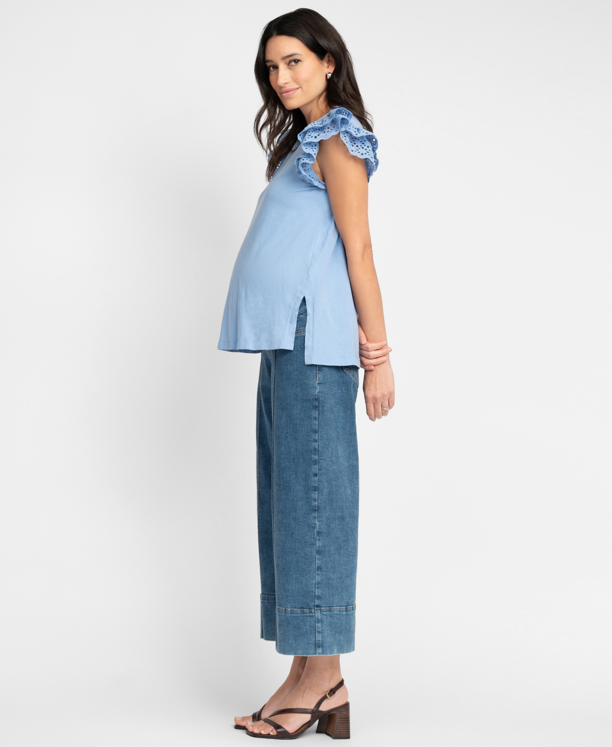 SERAPHINE WOMEN'S MATERNITY FLUTTER SLEEVE TOP 