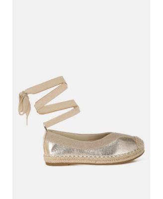 Zayal Metallic Detachable Lace Espadrilles