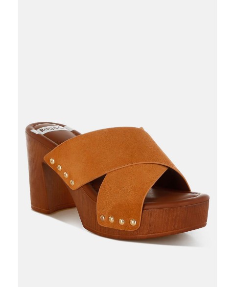 Женские сабо Rag & Co Mearsk Genuine Suede Leather Clogs