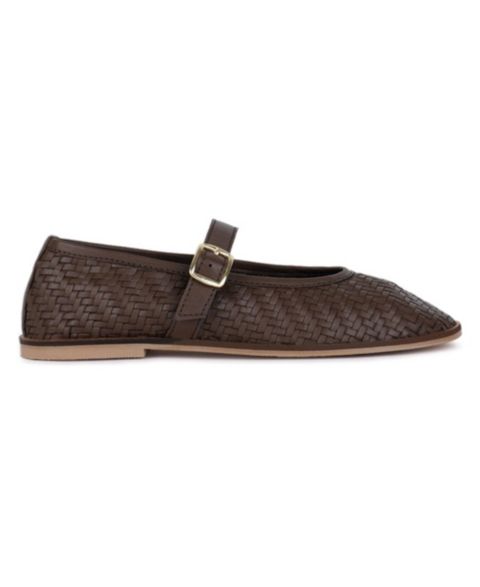 Женские балетки Rag & Co Nazuka Handcrafted Real Suede Leather Flats, цвет: Коричневый