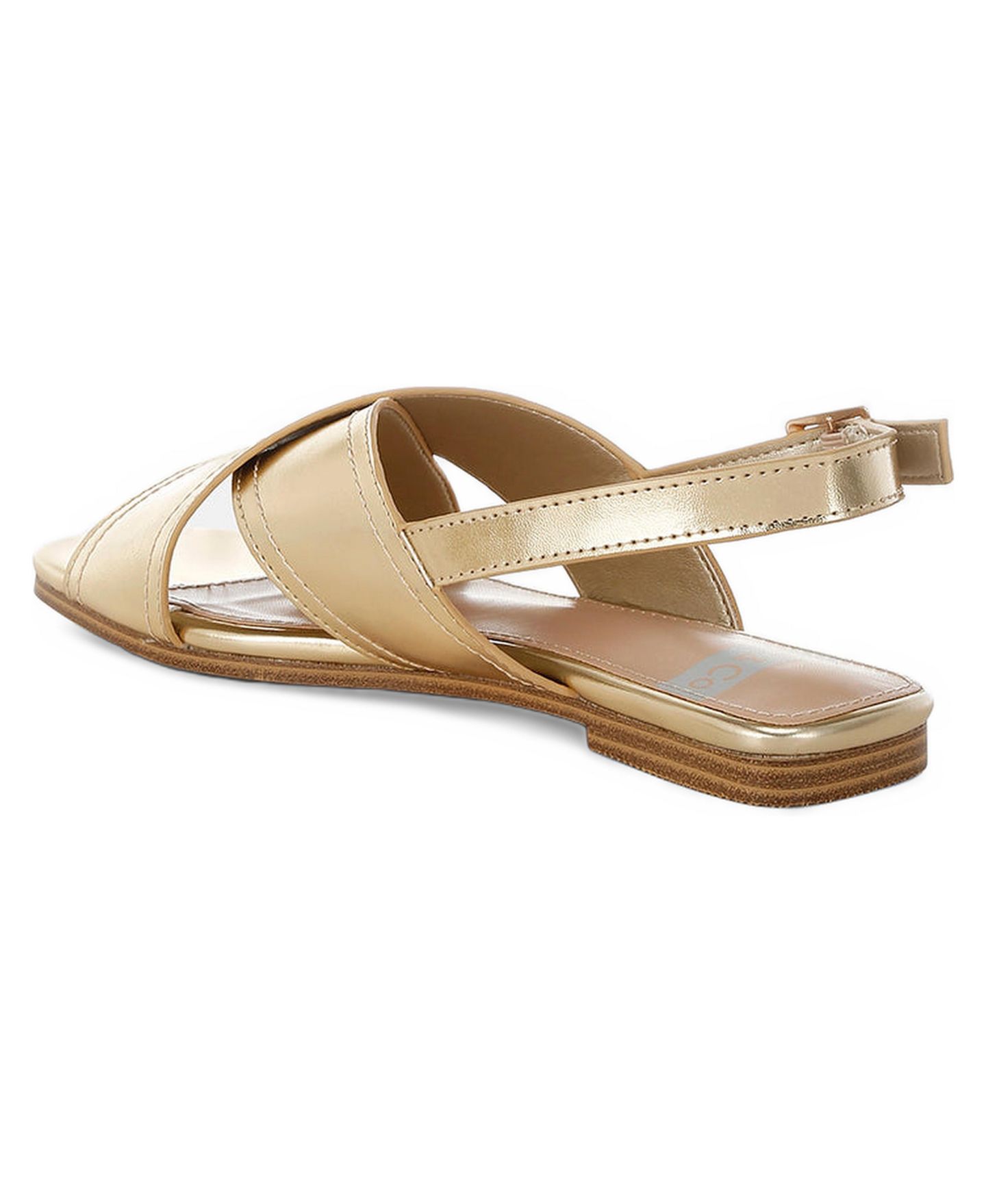 Женские балетки Rag & Co Kanon Metallic Pleather Criss-Cross Flats, цвет: Золотой металлик — фото 3