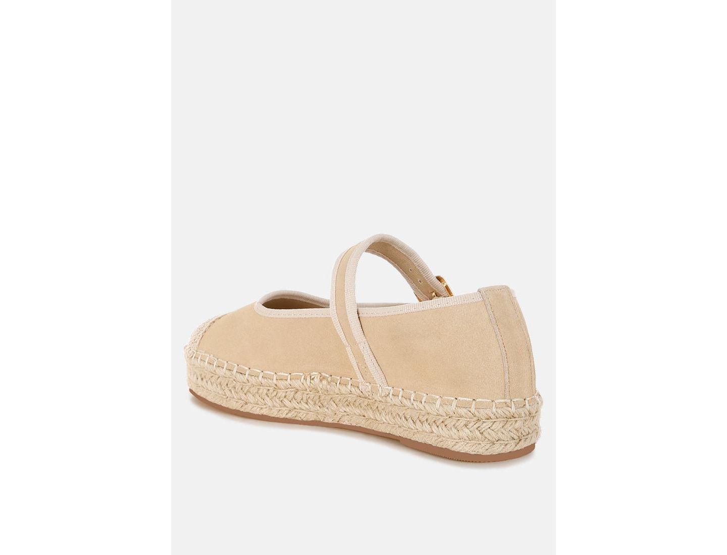 Женские эспадрильи Rag & Co Bolean из мягкой замши в стиле Мэри Джейн, цвет: Бежевый — фото 3