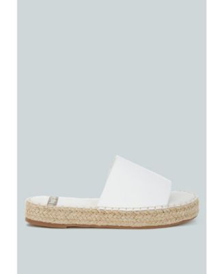 Scalar Genuine Soft Leather Espadrille Flatforms