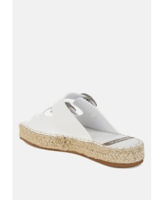 Palala Genuine Soft Leather Square Toe Espadrilles