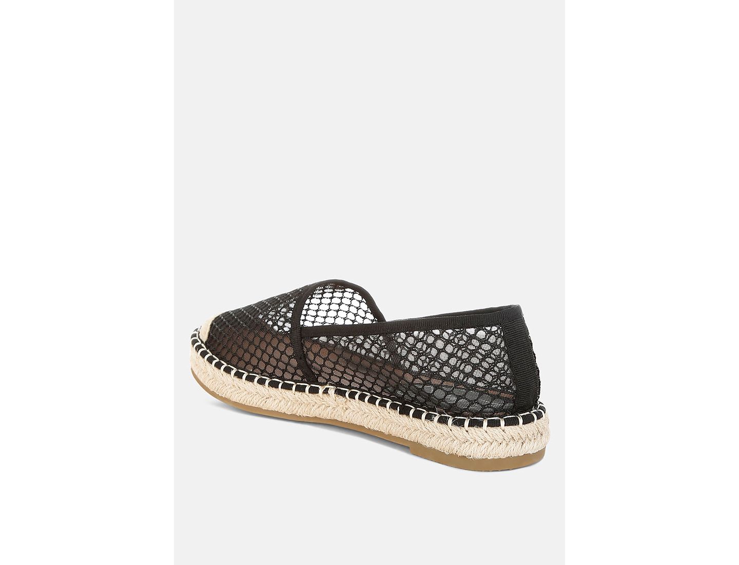 Женские туфли London Rag Manara Mesh Espadrille, цвет: Чёрный — фото 3