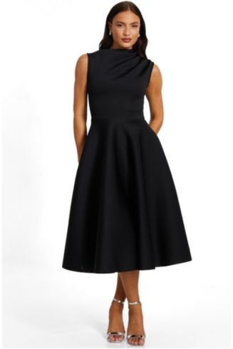 chinese dress ladies Wholesale SCUBA & POLKA MESH BELLA BOW MULTIWAY MAXI DRESS – City Goddess main image 0