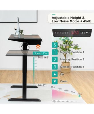 48 Inch Electric Sit to Stand Desk with Keyboard Tray