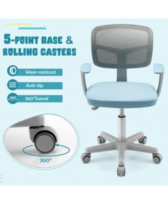 Adjustable Desk Chair with Auto Brake Casters for Kids
