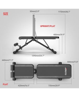 MD35 Adjustable Weight Bench 8x4x3x2 Positions- 700 Pounds Load Foldable Strength Training Benches for Full Body Workout Bench Press (With Fast Auto-lock Adjustments)