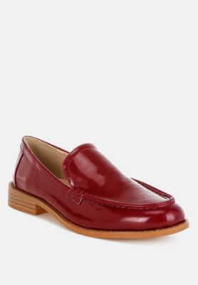 Womens Corleone Pleather Stacked Heel Loafers