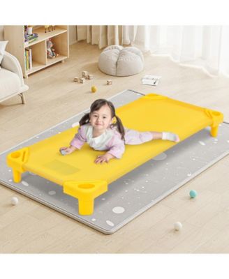 Pack of 4 Colorful Kids Stackable Naptime Cot
