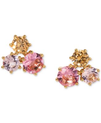 Cubic Zirconia Trio Pendant Necklace & Stud Earrings, 16" + 2" extender