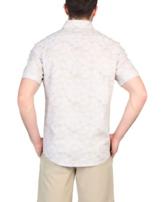 Big & Tall Batik Print Linen Short Sleeve Shirt