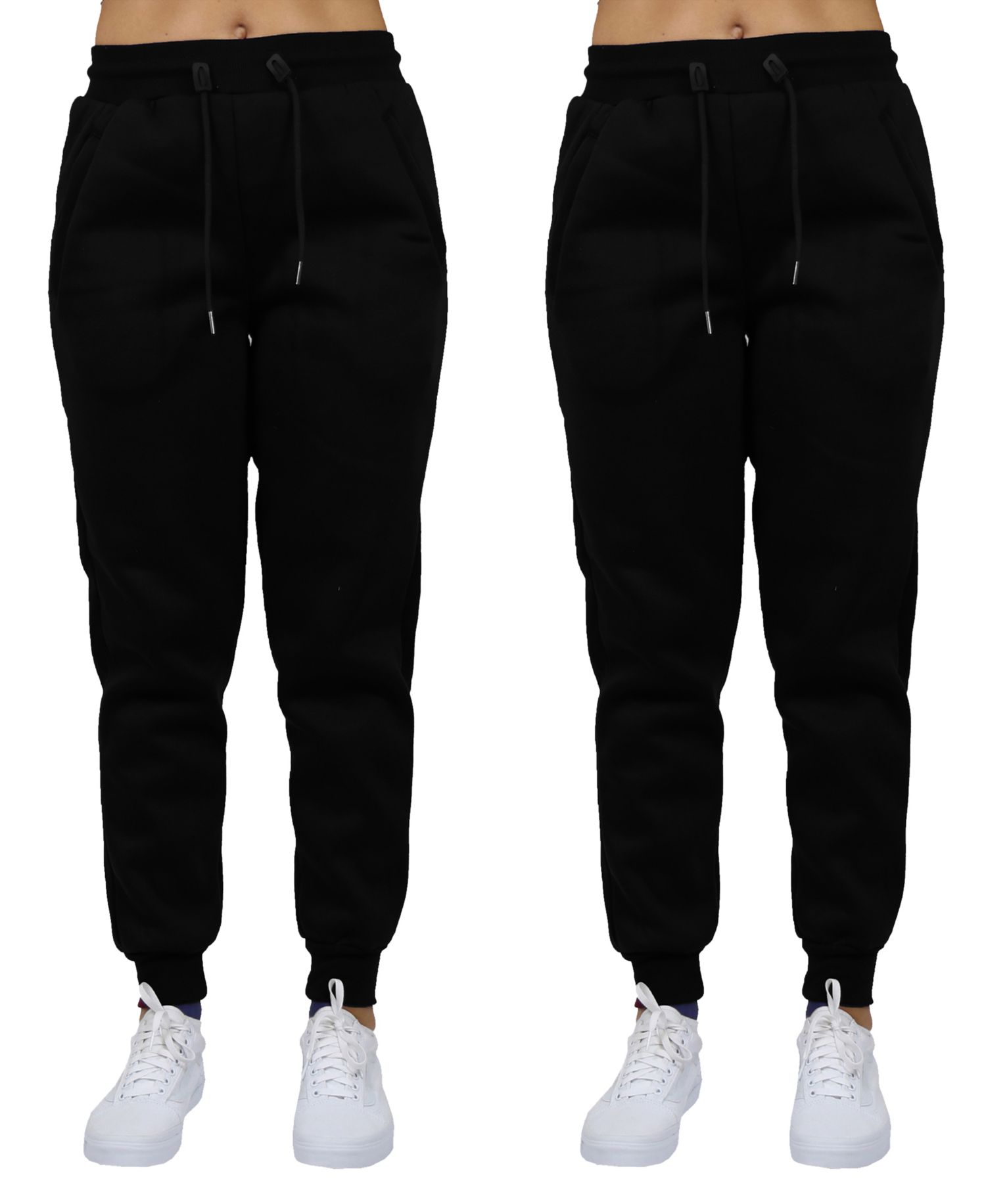 Women's Loose Fit Fleece Lined Jogger Sweatpants-2 Pack