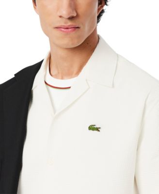 Men's Waffle-Print Logo Shirt