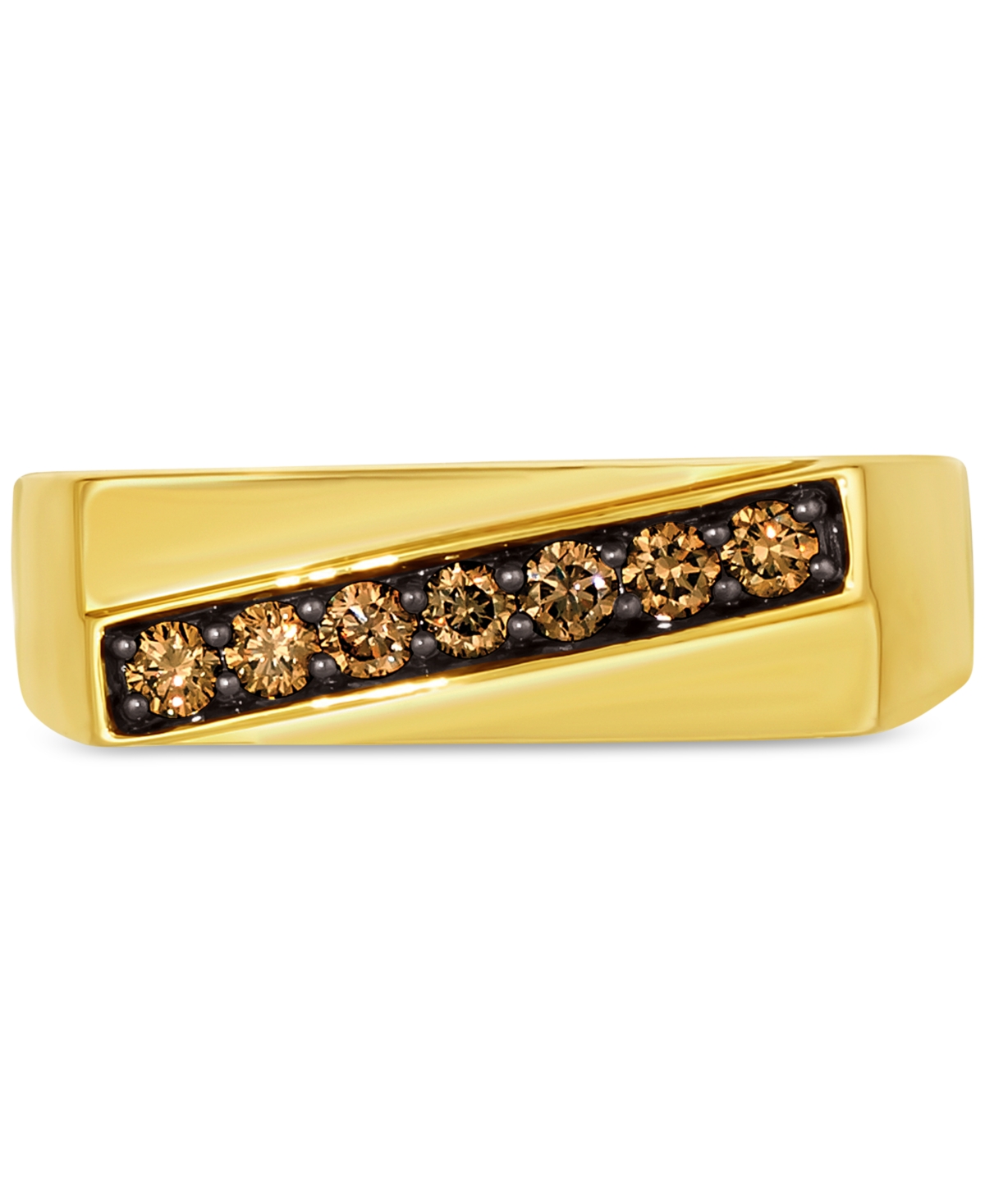 Le Vian Men's Chocolatier Chocolate Diamond Ring (1/3 Ct. T.w.) In 14k Yellow Gold In Yellow Gold