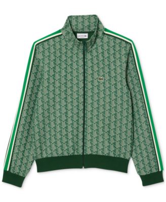 Men's Zip-Front Pattern Blocked Sweatshirt