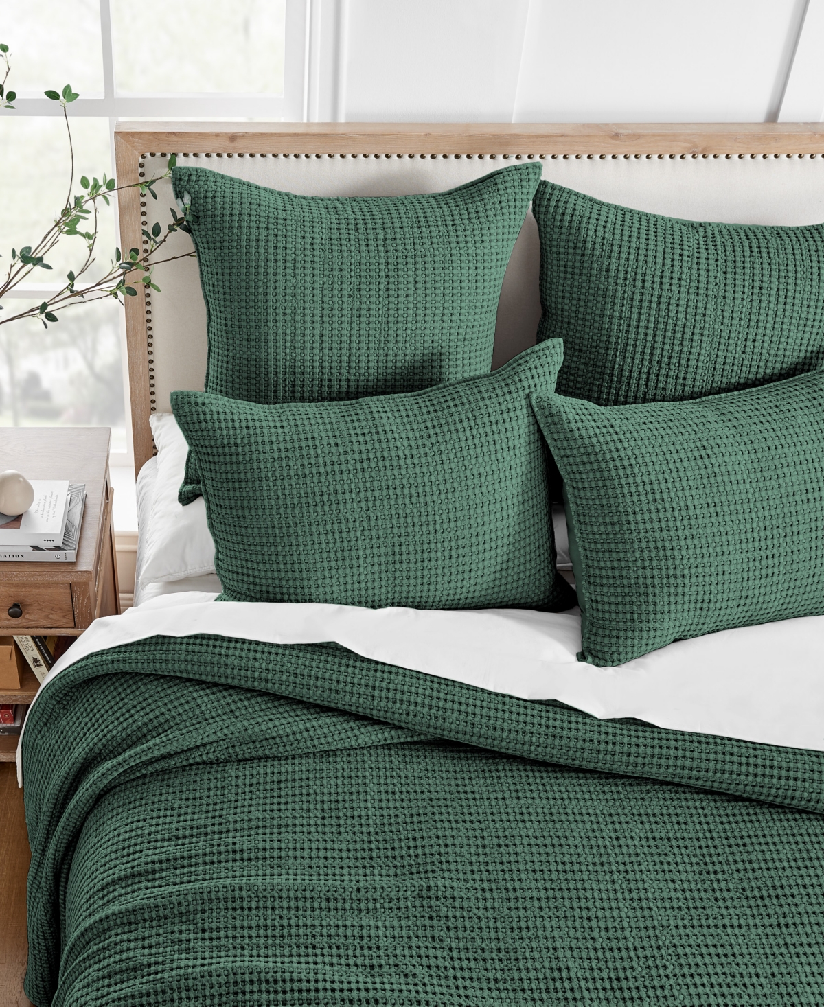 Levtex Mills Waffle Classic 2-pc. Bedspread Set, Twin In Forest Green