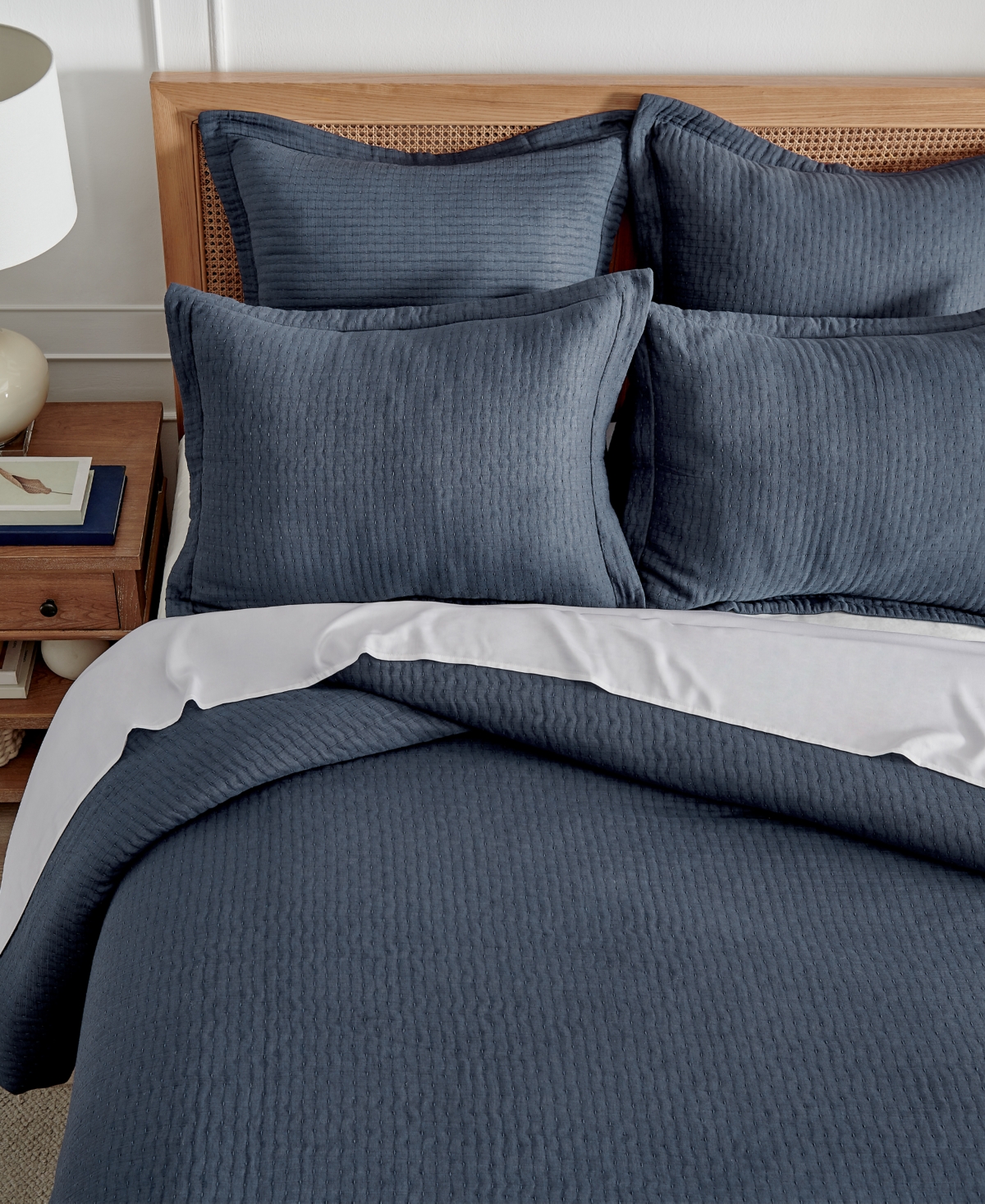 Levtex Reede Textured 3-pc. Duvet Cover Set, King/california King In Navy