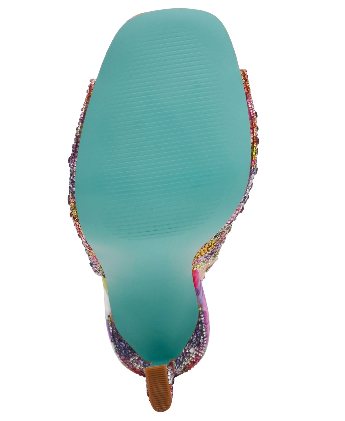 BETSEY JOHNSON WOMEN'S MINA RHINESTONE PEEP TOE EVENING SANDALS 
