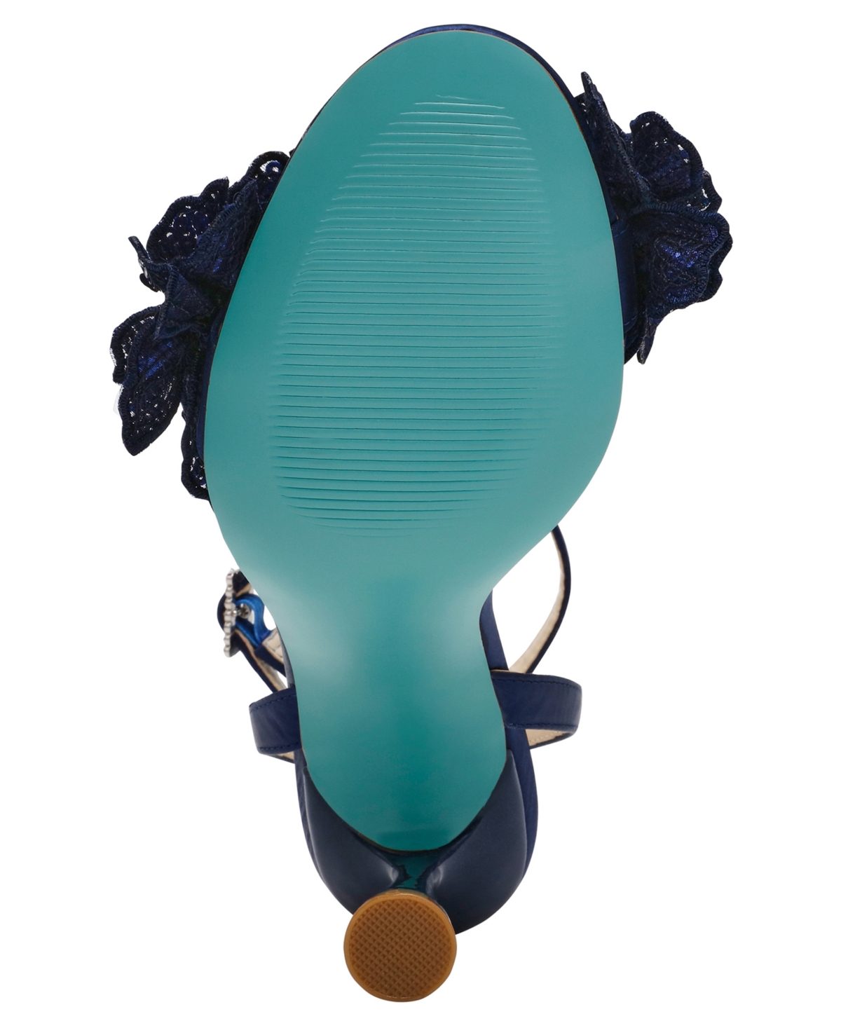 Shop Betsey Johnson Women's Cali Flower Dress Sandals In Navy