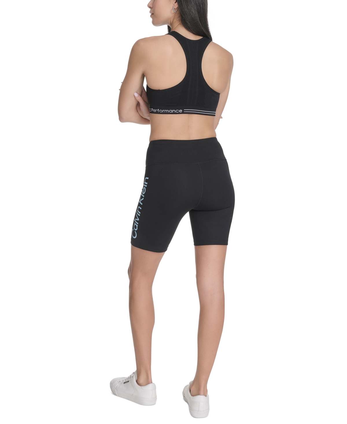 Calvin Klein Performance Women's Logo 7" Bike Shorts In Black