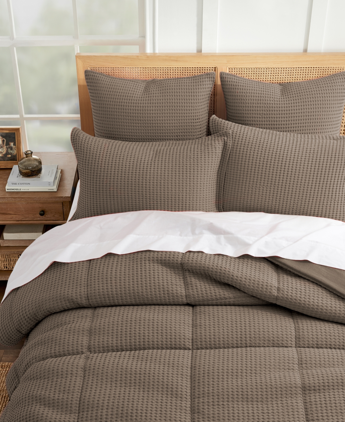 Levtex Mills Waffle Textured 3-pc. Comforter Set, King/california King In Latte