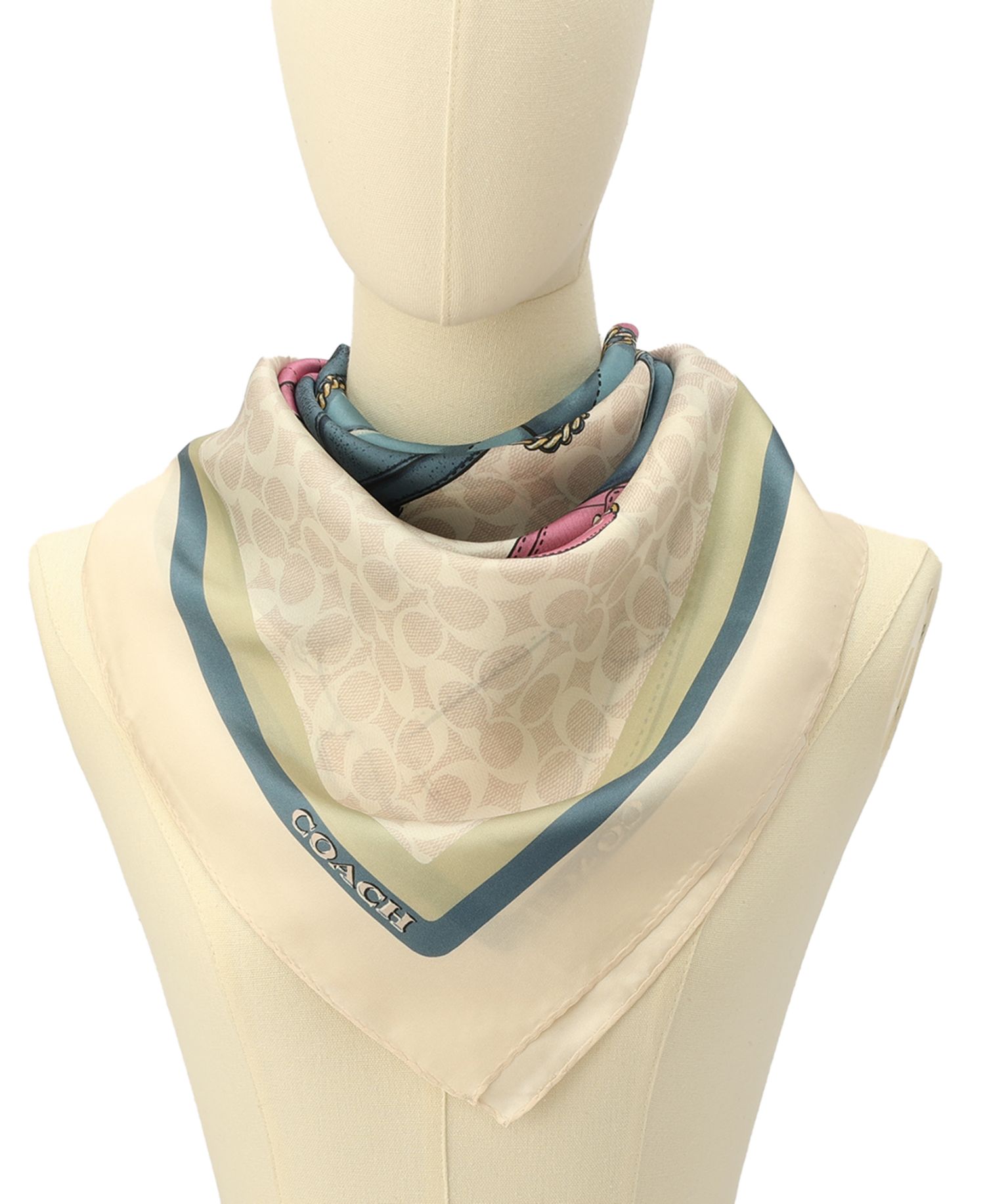 Stacked Tabby Printed Silk Square Scarf