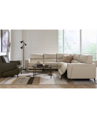 Neiwert 5-Pc. Leather Sofa Sectional with 3 Power Recliners