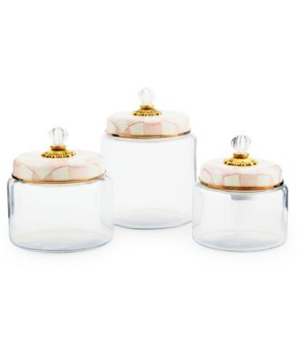 Rosy Check Kitchen Canister, Small