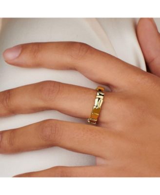 Sterling Silver 14K Gold Plated Fiery Dragon Ring - Size 7