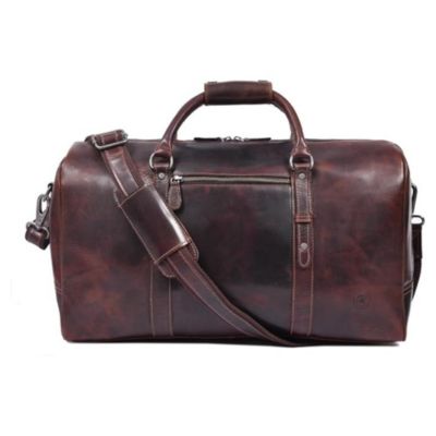 20 Inch Velour Leather Duffle Bag