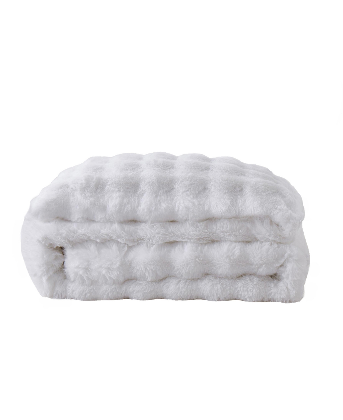 Unikome Faux Fur Reversible Comforter, King In White