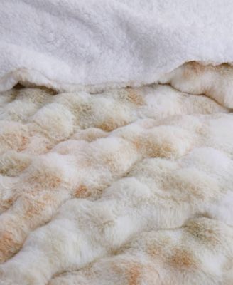 Faux Fur Reversible Comforter, Queen