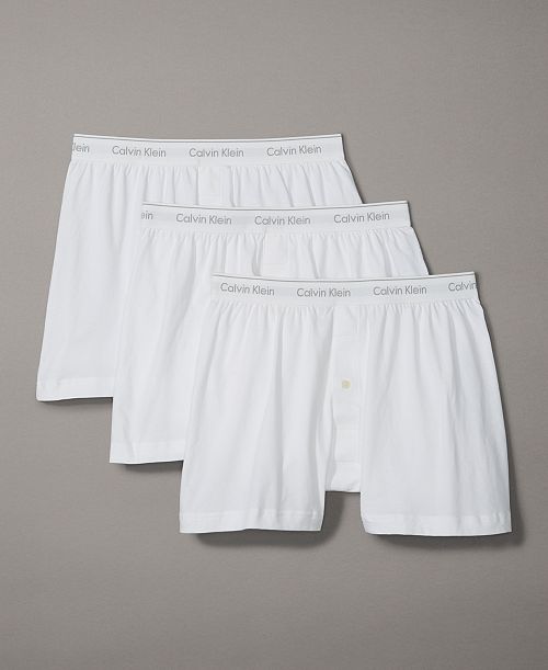 alfani Calvin Klein Men's 3-Pack Cotton Classics Knit Boxers Underwear Men's Fashion & Accessories