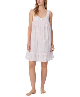 Eileen West - Women's Cotton Sleeveless Short Chemise