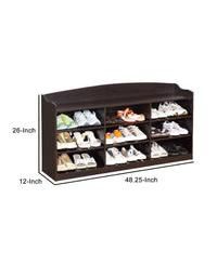 Wood Shoe Rack with 9 Cubbies – Timeless Design with Beautiful Wood Grain