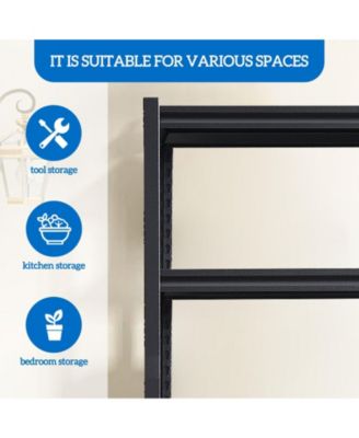 63"H  5 Tier Metal Shelves for Storage Garage Shelving 2000LBS Heavy Duty Storage Shelves Adjustable Garage Shelf Industrial Shelving Unit Storage Utility Rack,31.5"W15.7"D63"H,Black