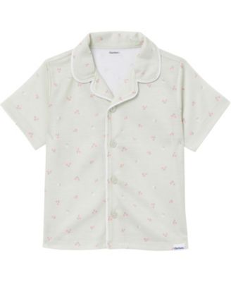 Toddler Girls 2-Piece Button Up Pajama Shorts Set