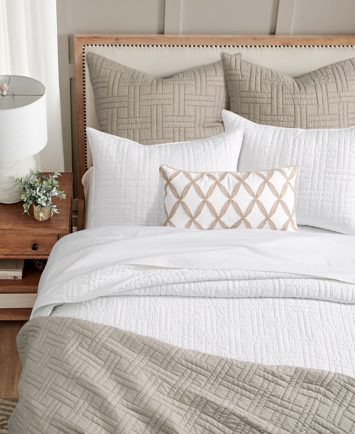 Levtex Melange Stitch Stitching 2-pc. Quilt Set, Twin/twin Xl In White