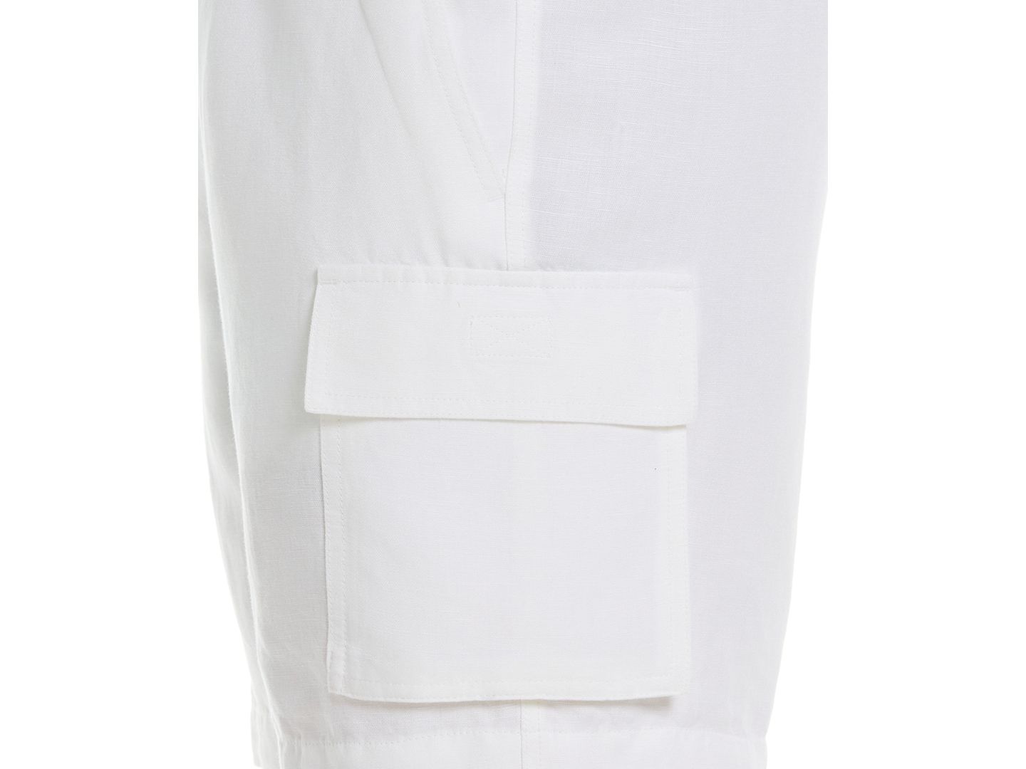 Мужские шорты Cubavera 8" Drawstring Linen Cargo, цвет: Яркий белый — фото 4