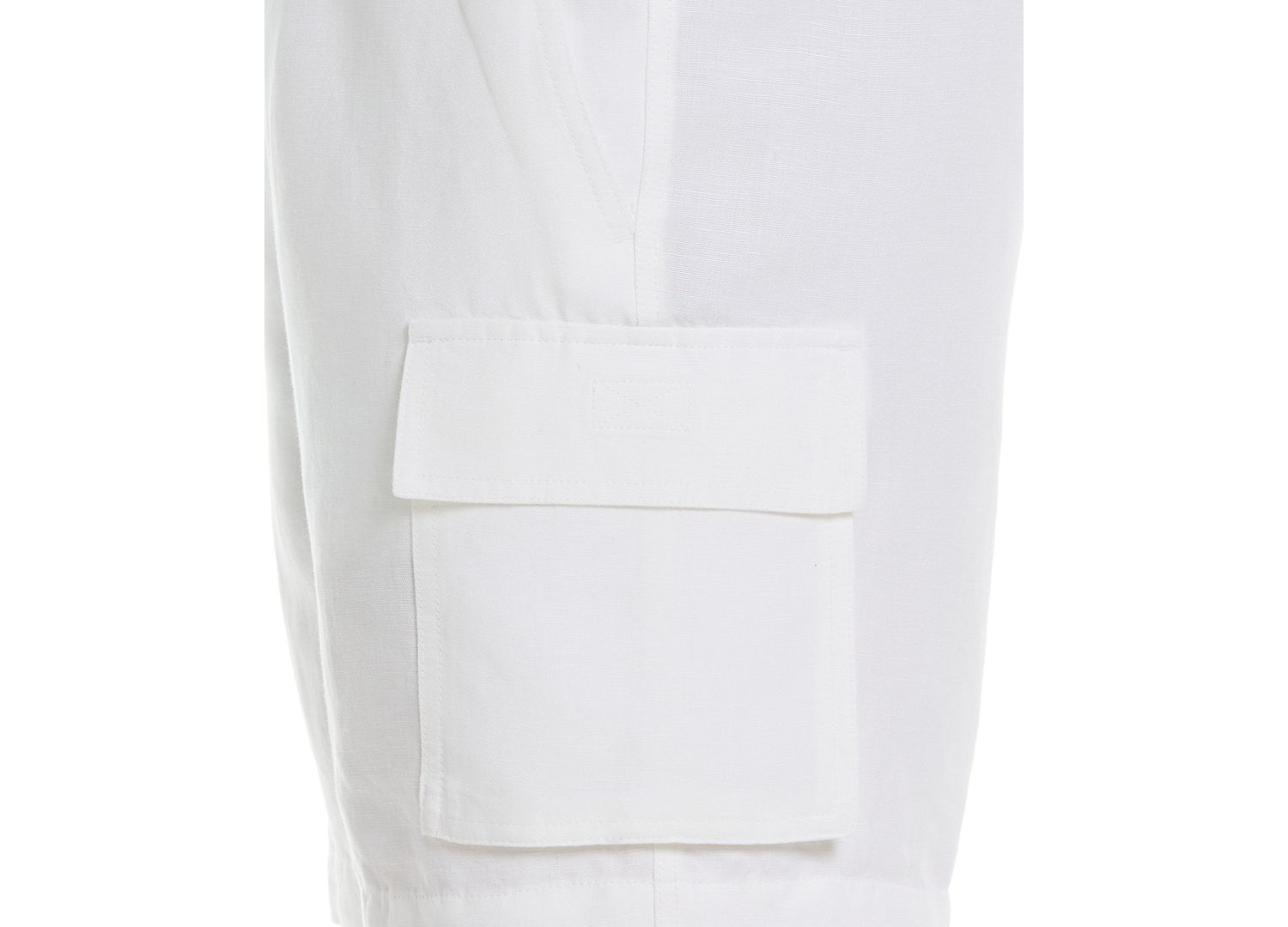 Men's 8" Drawstring Linen Cargo Shorts