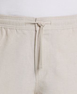 Men's 8" Drawstring Linen Cargo Shorts