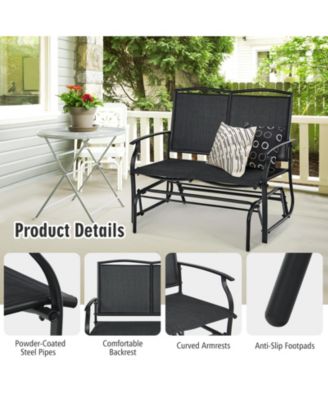 Iron Patio Rocking Chair for Outdoor Backyard and Lawn