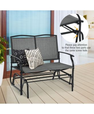 Iron Patio Rocking Chair for Outdoor Backyard and Lawn