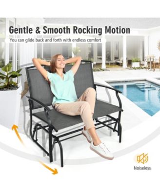 Iron Patio Rocking Chair for Outdoor Backyard and Lawn