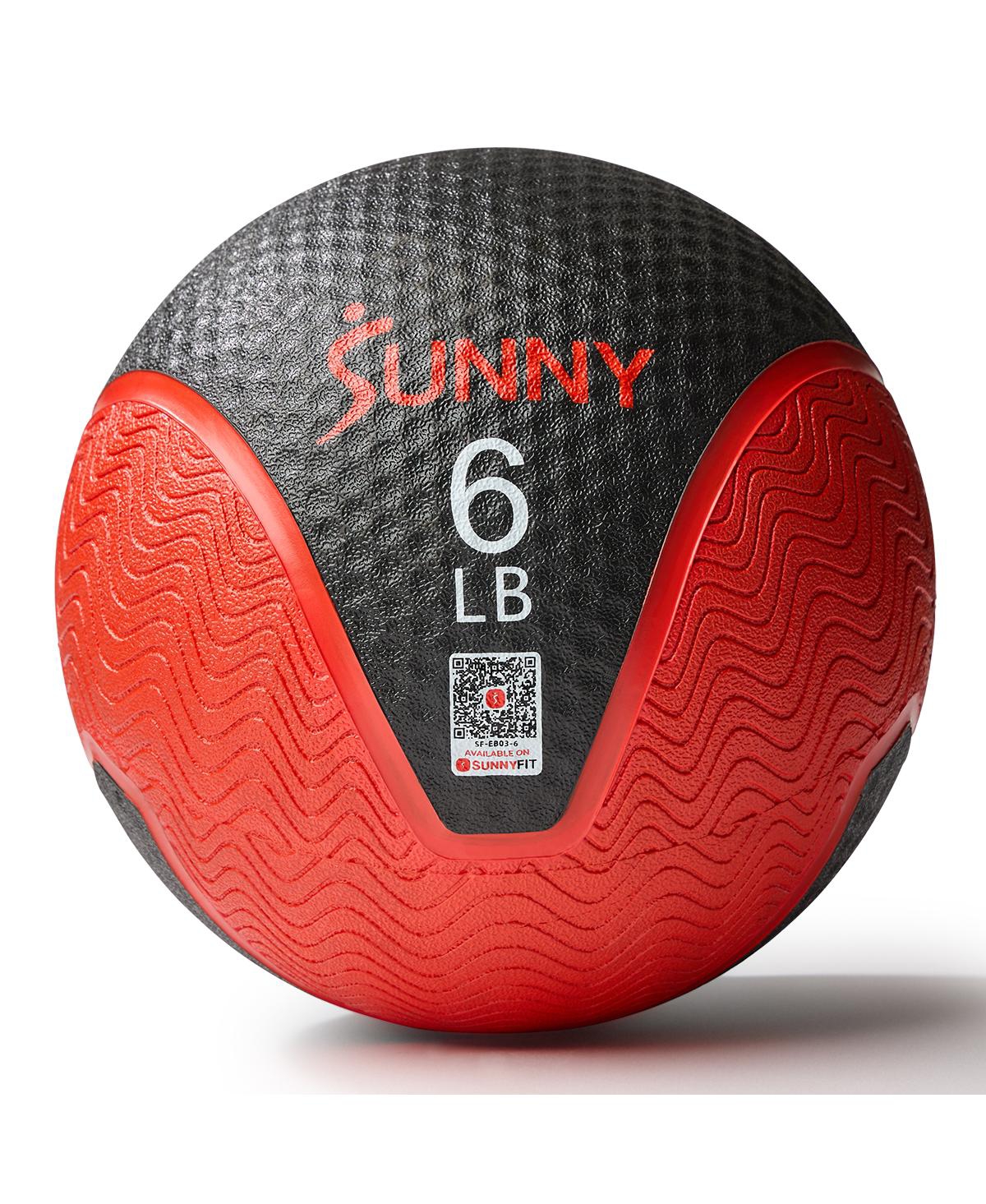 Medicine Ball 6LBS, Non-slip Grip - Grey black