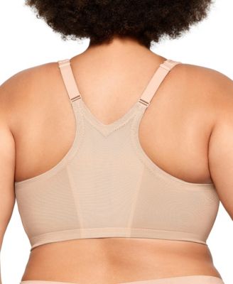 Plus Size Magic Lift Front-Closure Racerback Wire Free Bra #1206