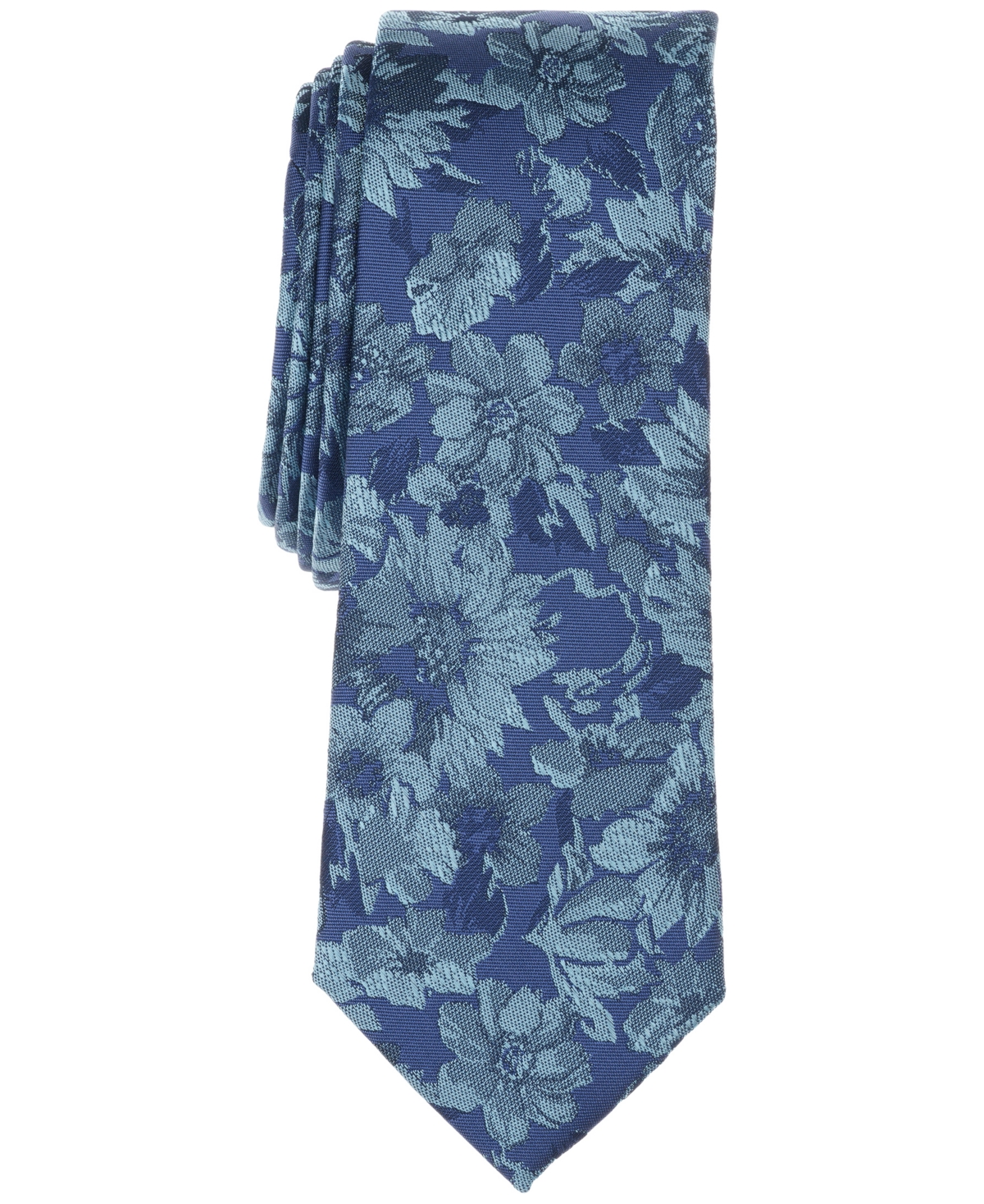Men's Malaga Floral Tie, Created for Macy's - Lemon