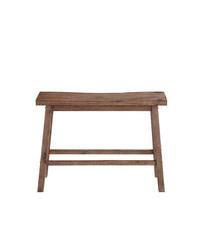 Rubberwood Bench with Saddle Seat – Rectangular Design for Versatile Seating